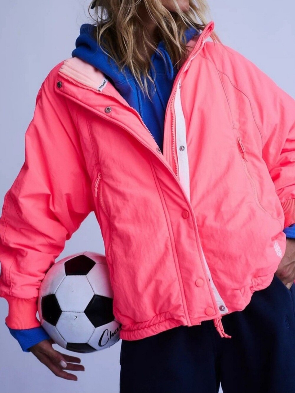 Free People Movement Neon Coral Jacket